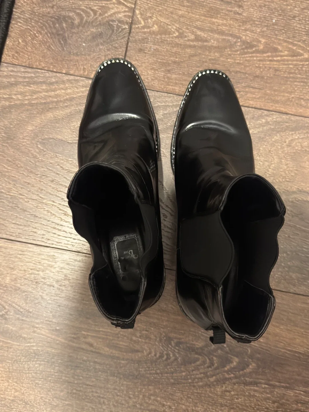 Christian Dior Black Leather Ankle Boots Size 38 thumbnail