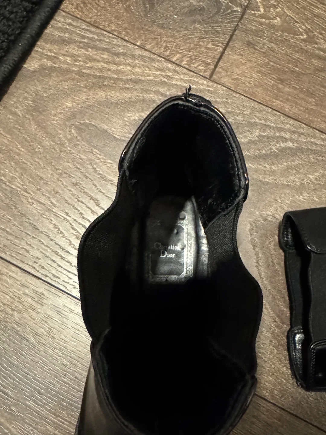 Christian Dior Black Leather Ankle Boots Size 38 image indicator(3)