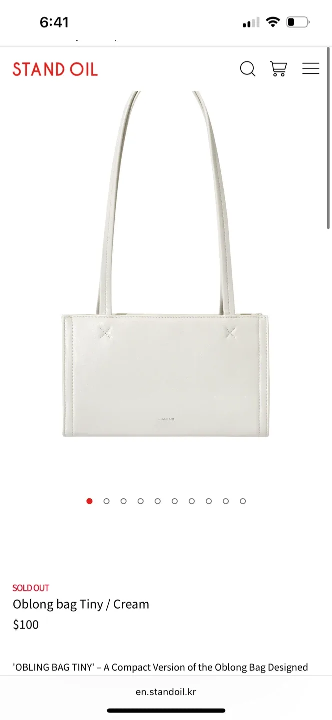 STAND OIL Oblong Bag Tiny Cream image indicator(5)