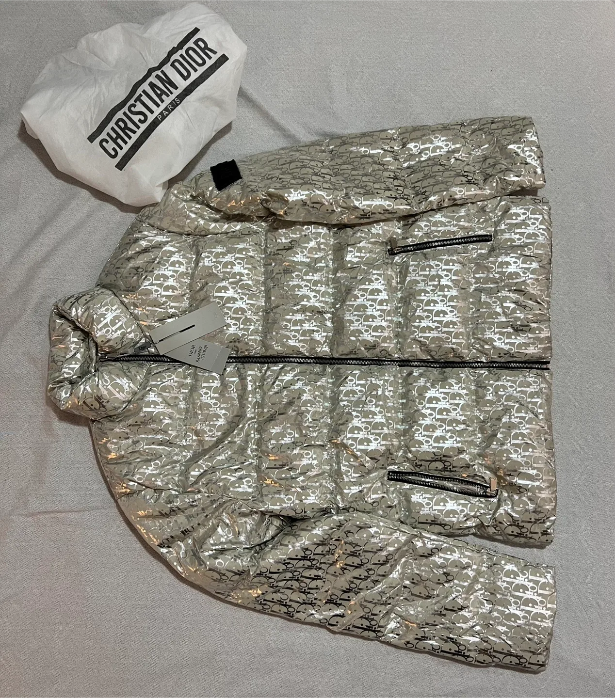 Beige Puffer Jacket - Size M