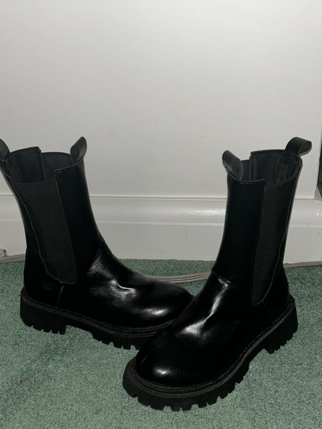Black Chelsea Boots, Size 9.5