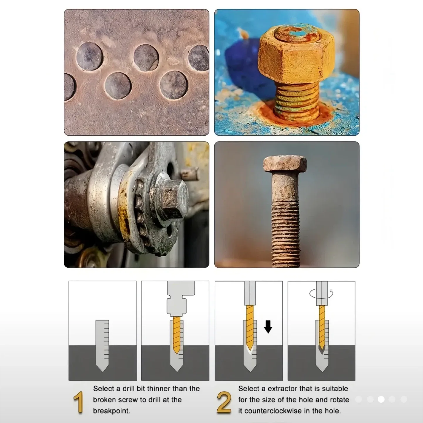 5pcs Screw Extractor Set image indicator(4)