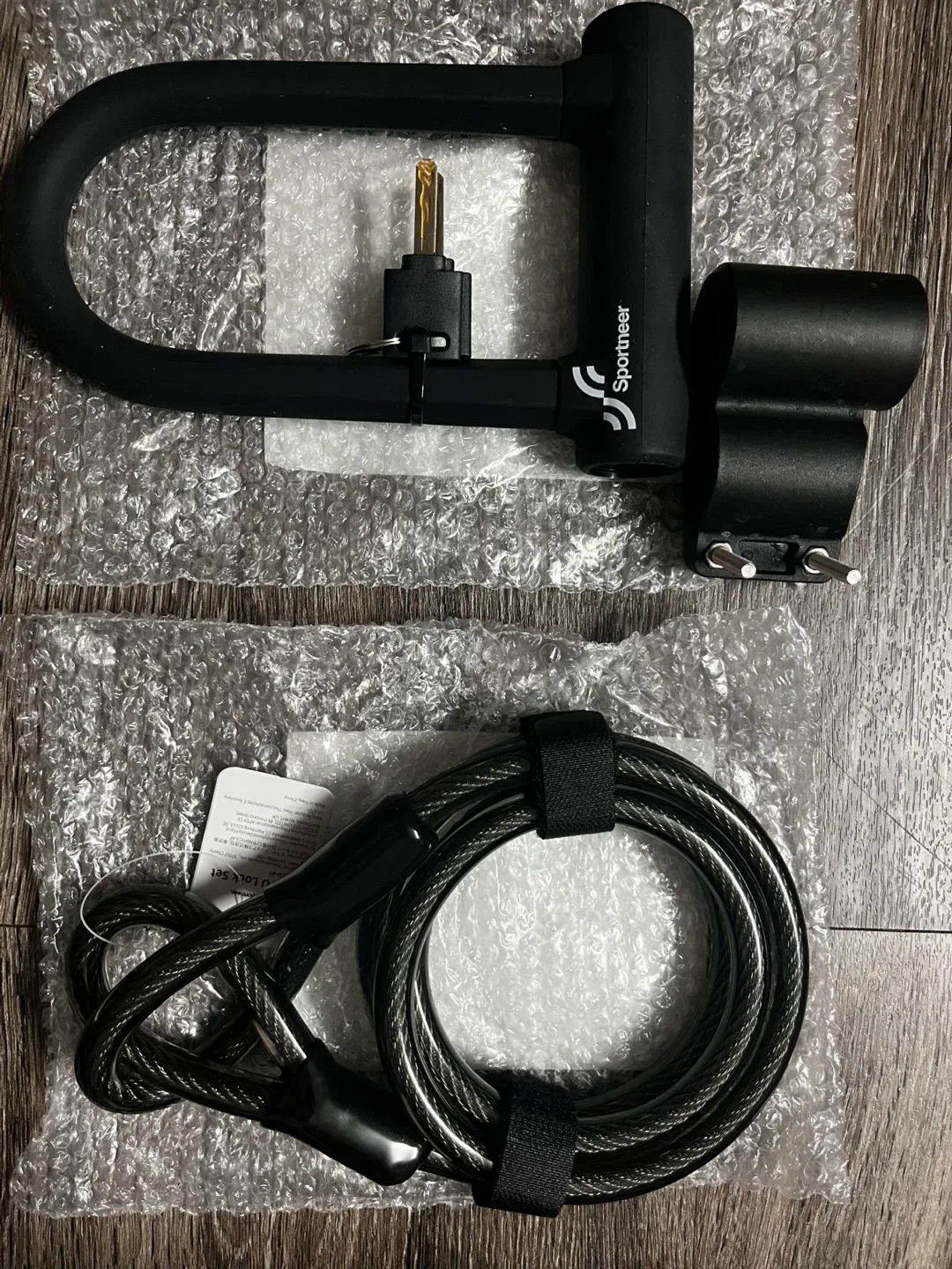 Sportneer Bike U-Lock with Cable image indicator(2)