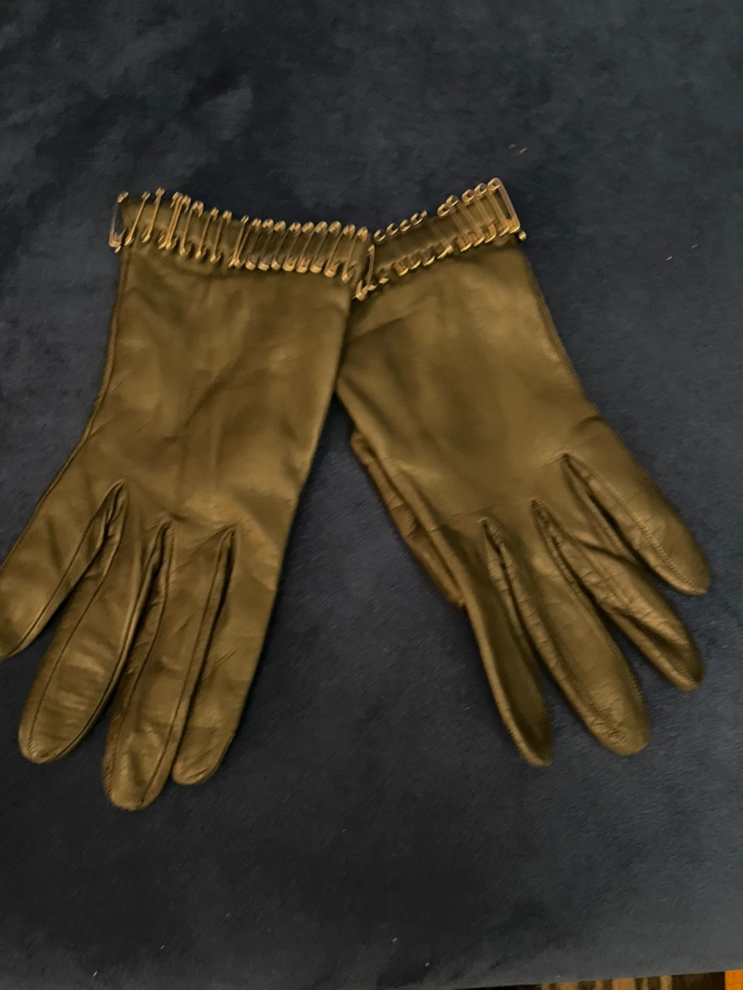 MOSCHINO Leather black  Gloves Size 7