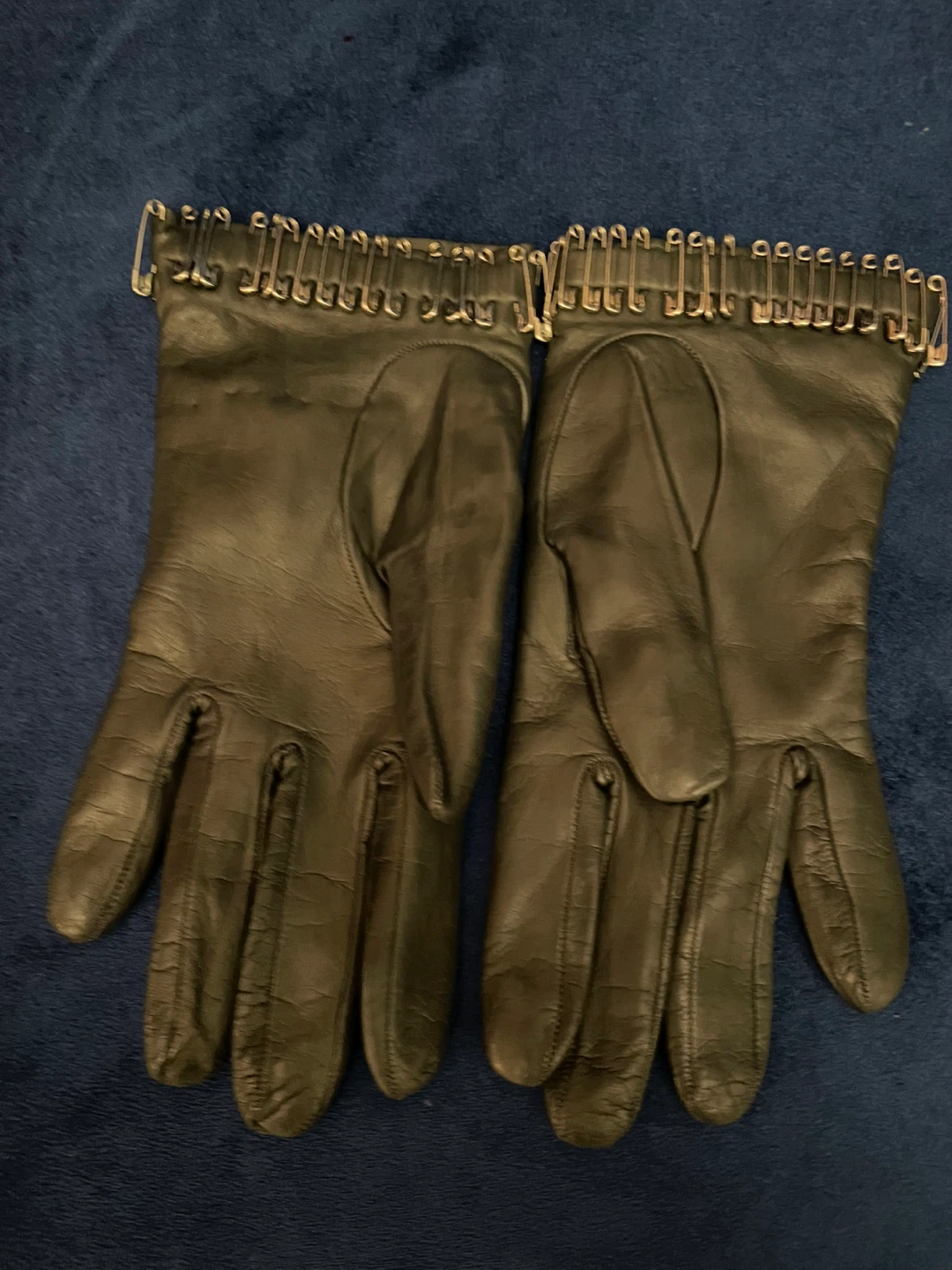 MOSCHINO Leather black  Gloves Size 7 - photo 2