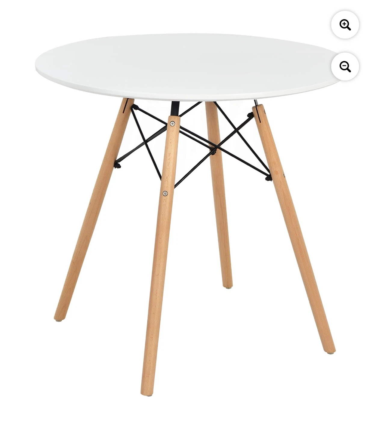 Dining Table Round White Modern Dining Table 31.5" W