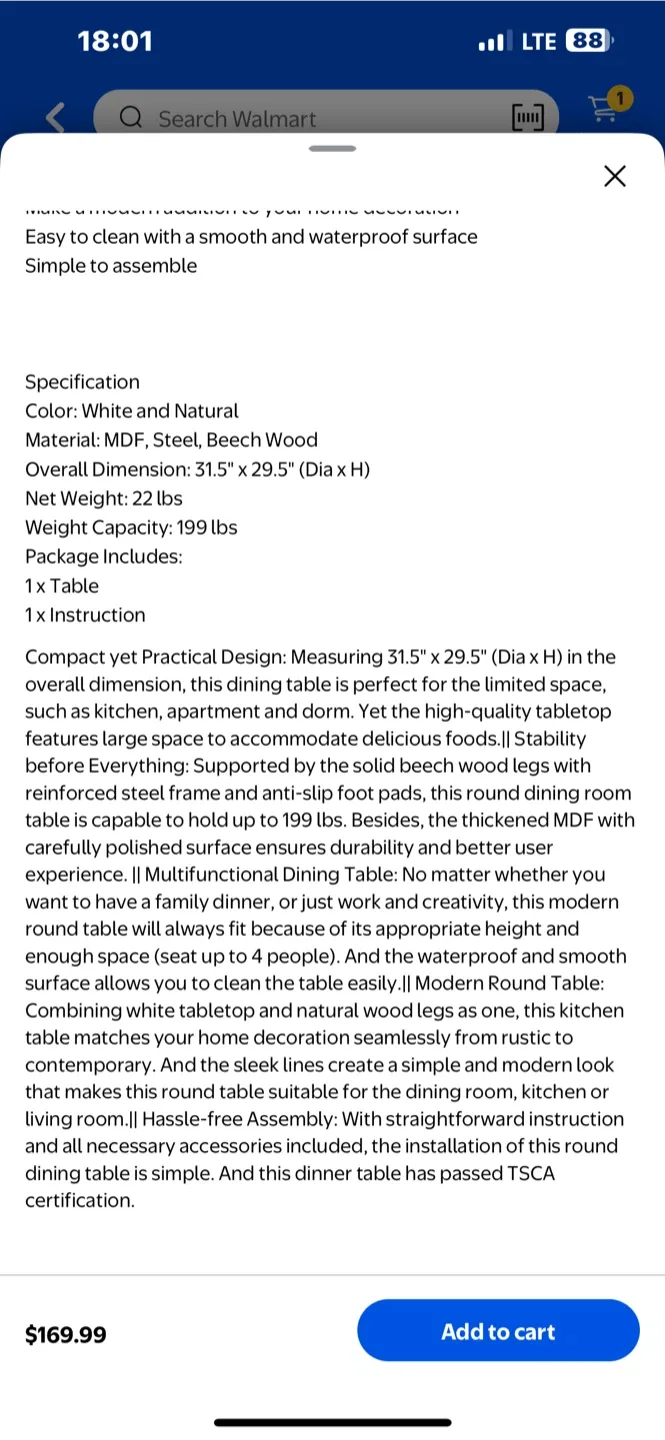 Dining Table Round White Modern Dining Table 31.5" W image indicator(8)