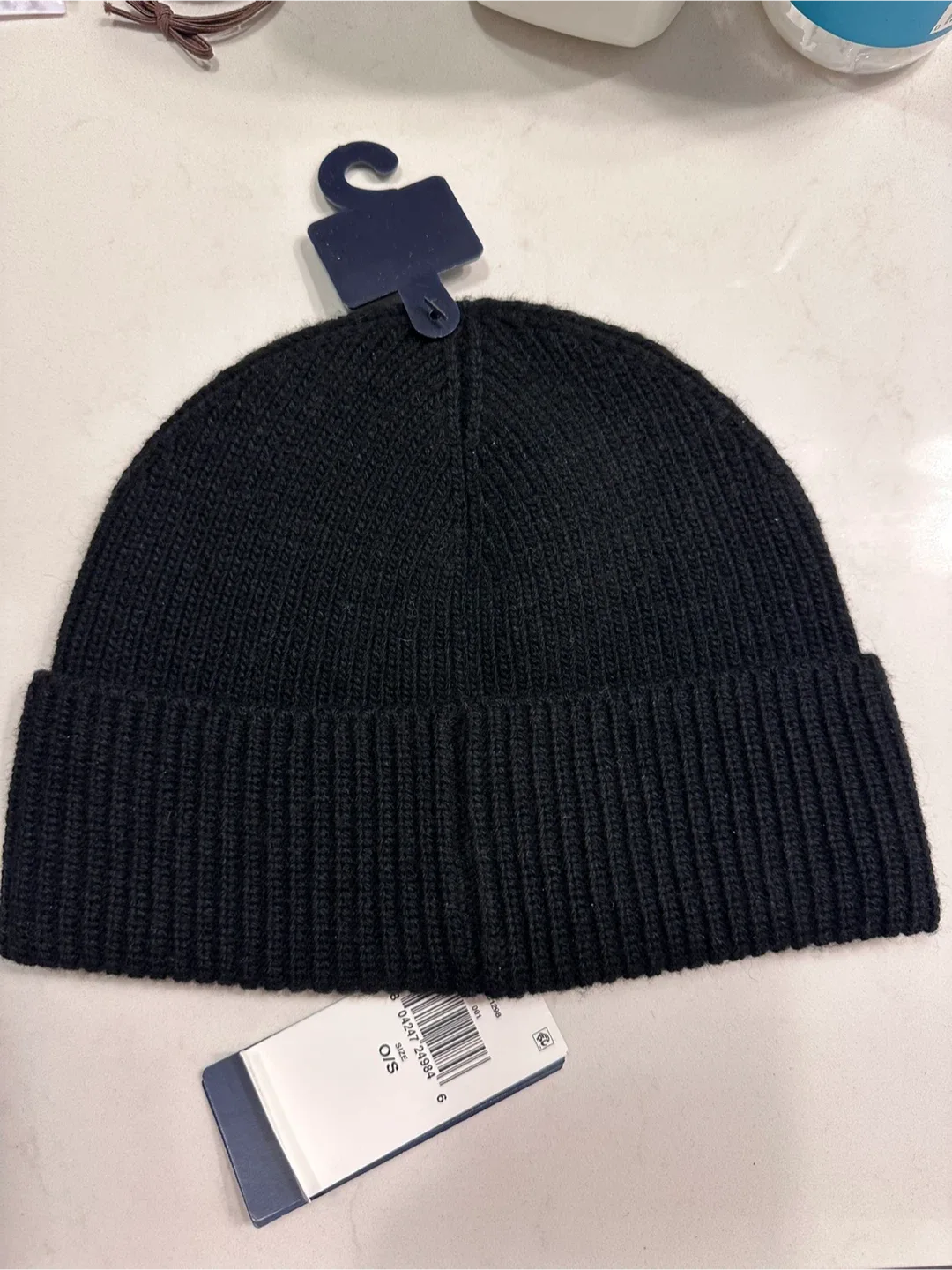 New Polo Ralph Lauren Bear Rib-Knit Black Beanie - One Size image indicator(3)