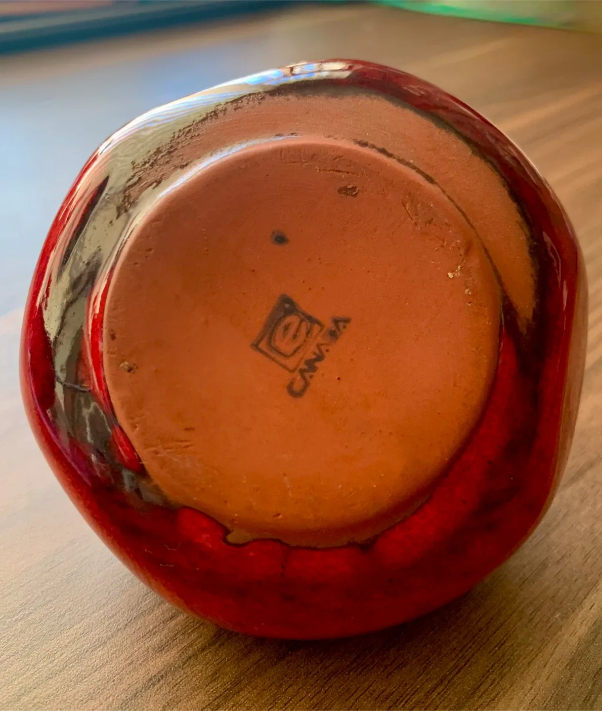 Vintage Estriceram Canada Redware Vase image indicator(3)