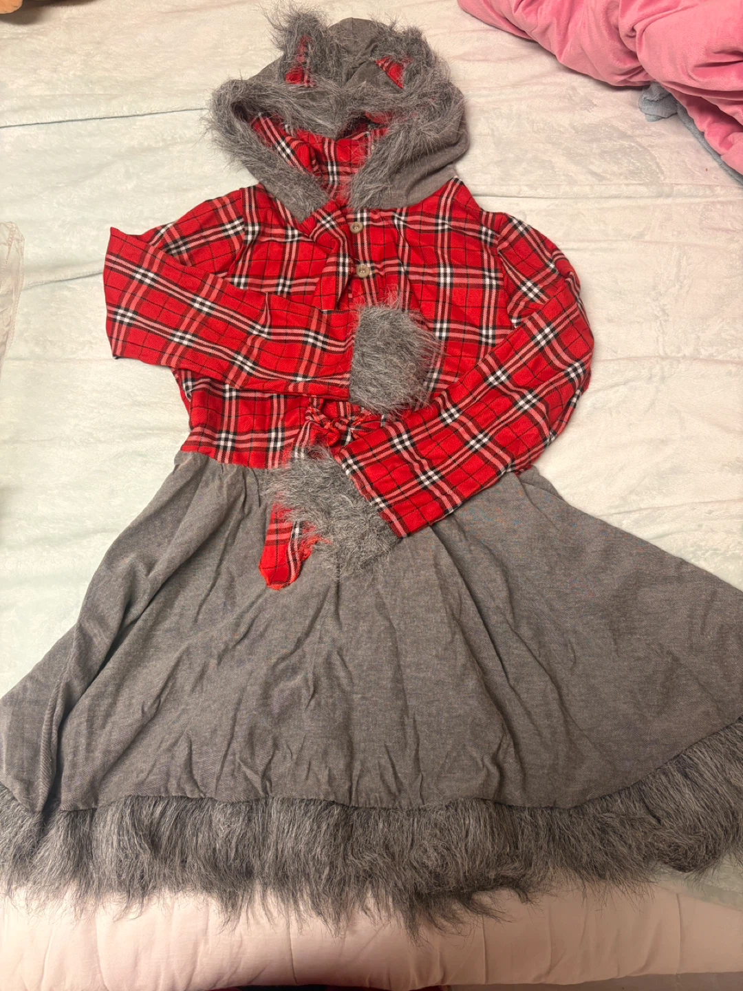 Wolf Costume - For14~16years Dress, Gloves, Leg Warmers