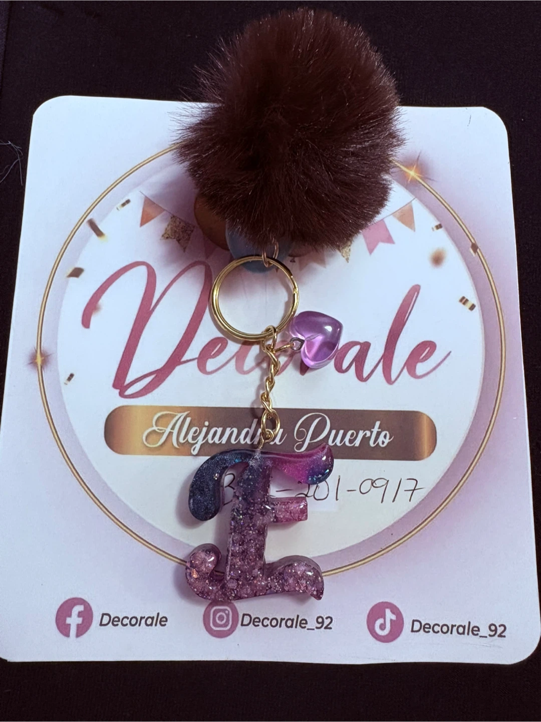Decorale Personalized Letter Keychain