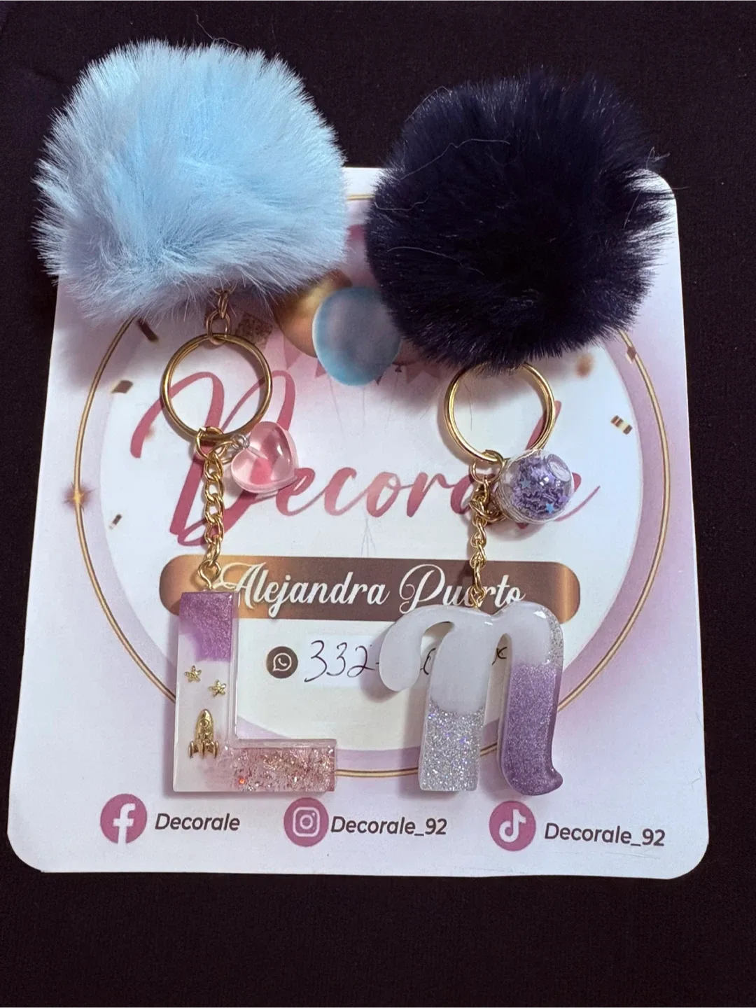 Decorale Personalized Letter Keychain image indicator(5)