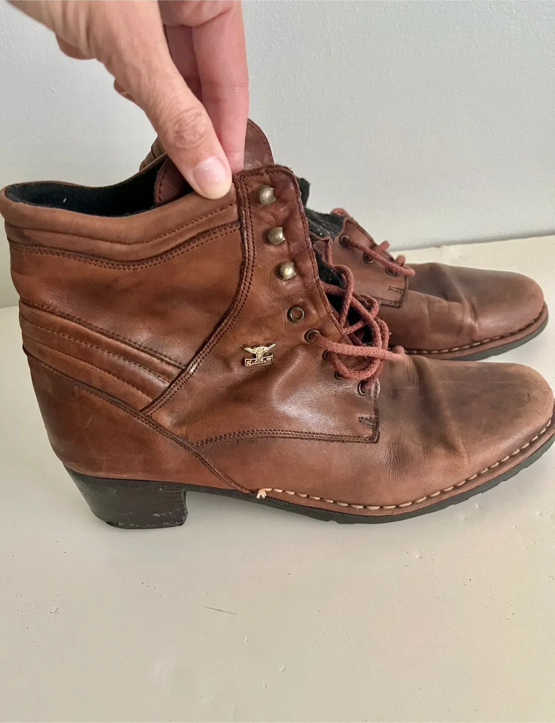 Joe Sanchez Brown Leather Ankle Boots - Size 41 image indicator(2)