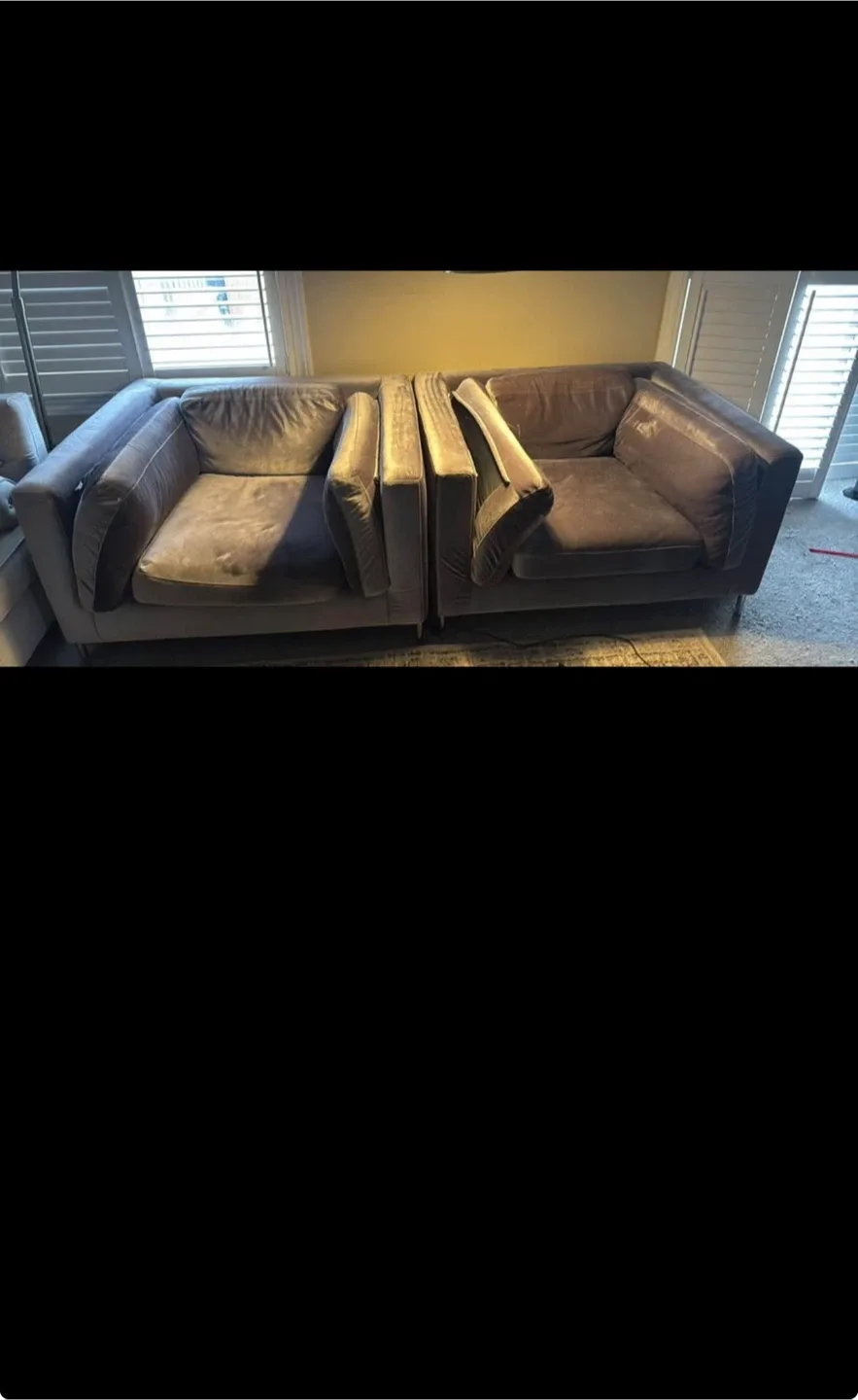 Two Grey Modular Armchairs image indicator(2)