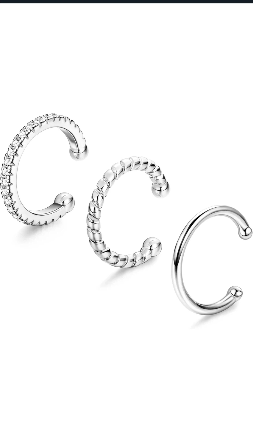 Sterling Silver Ear Cuff Set - New