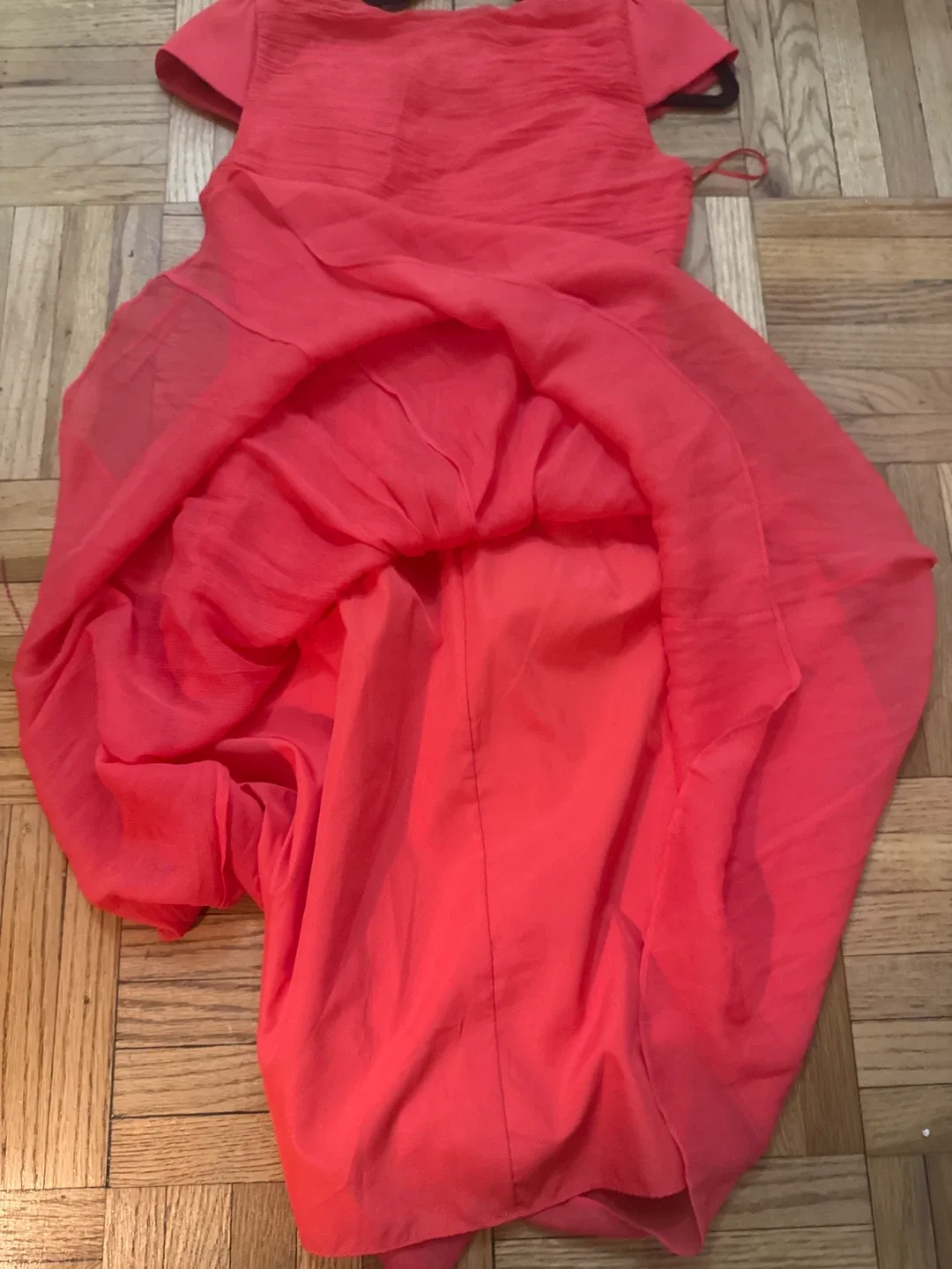 Vintage JCrew Mirabelle dress in silk chiffon image indicator(8)