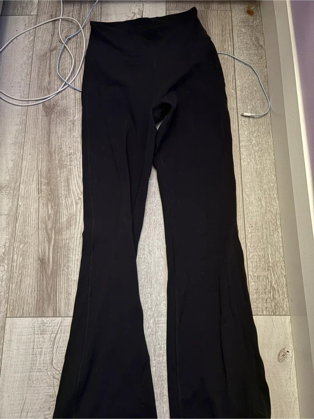 Lululemon Black Flare Yoga Pants image indicator(2)