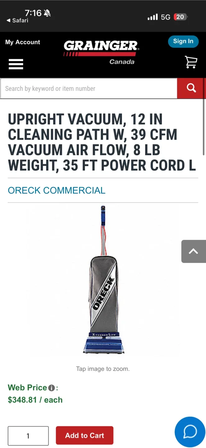 Oreck XL Commercial Upright Vacuum image indicator(2)