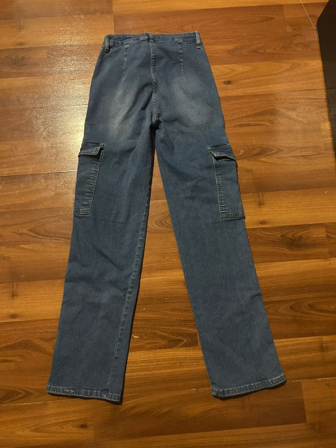 Blue Denim Cargo Jeans image indicator(2)