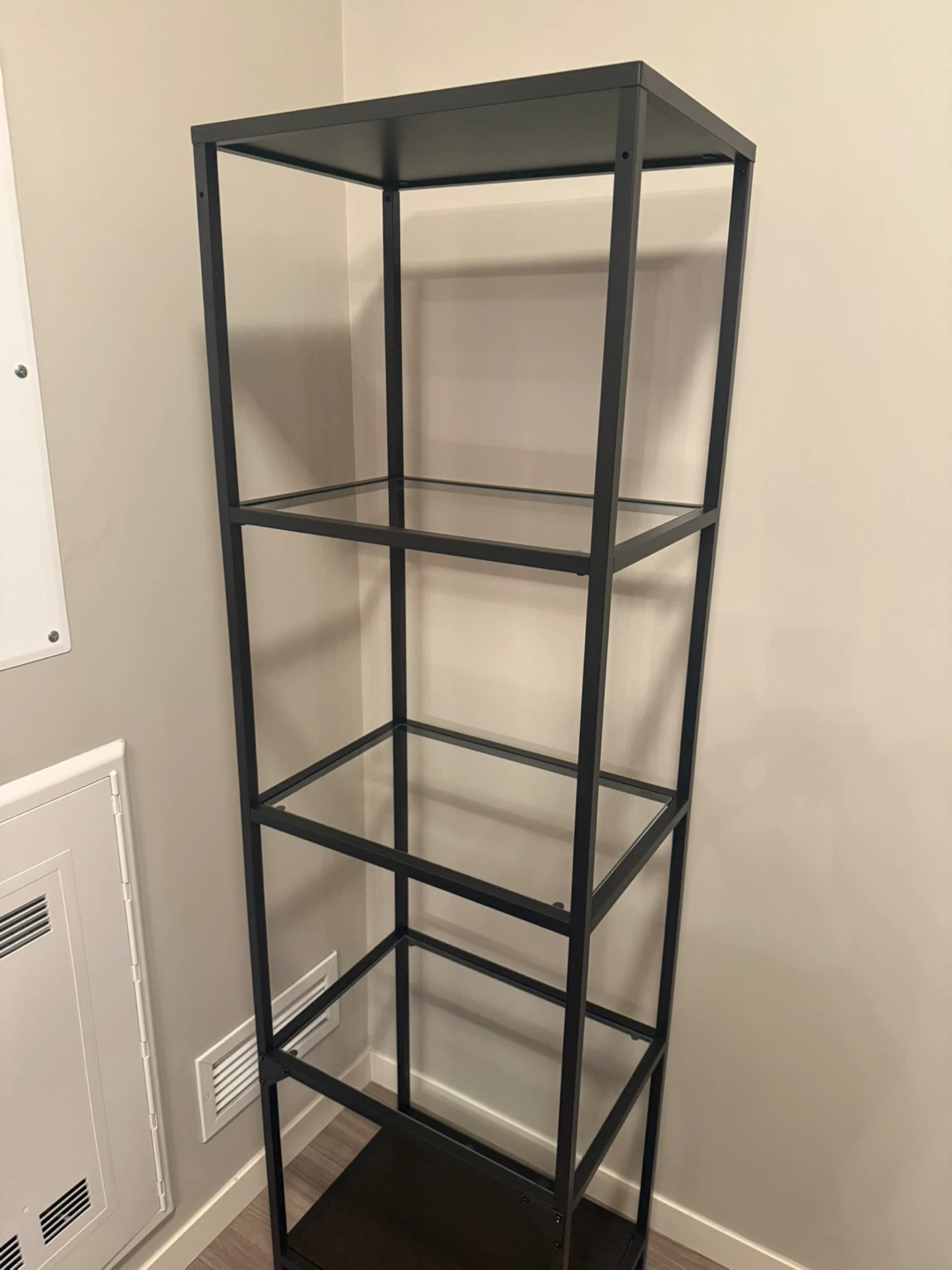 Shelving Unit - Black-Brown/Glass - photo 3