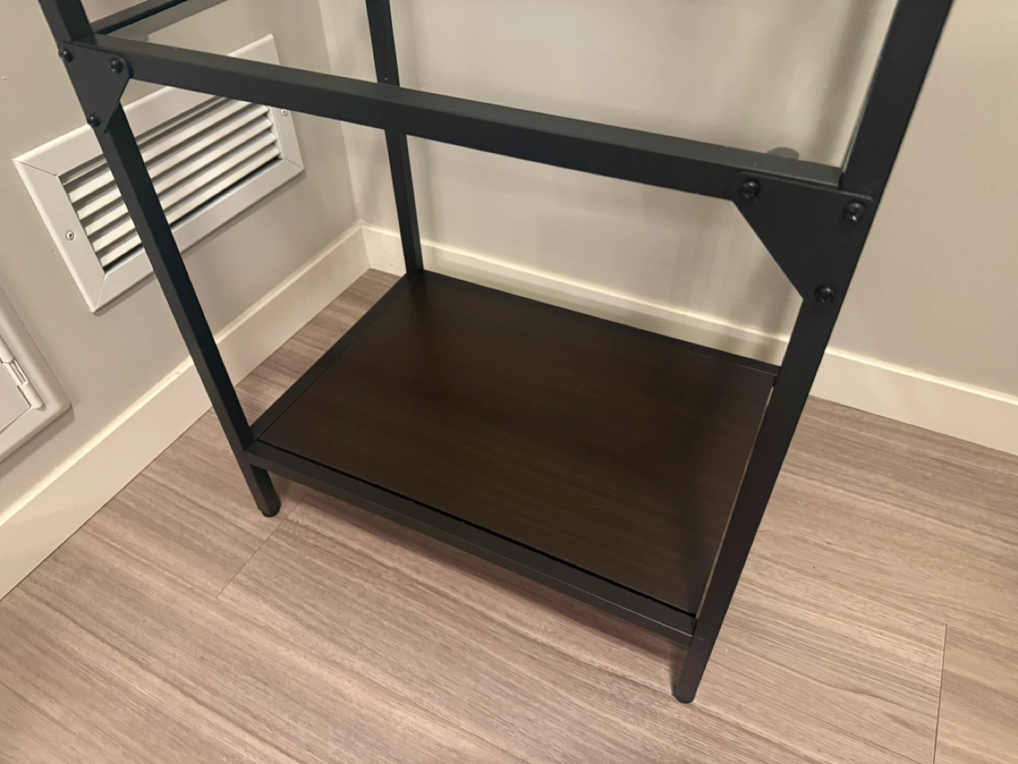 Shelving Unit - Black-Brown/Glass - photo 2