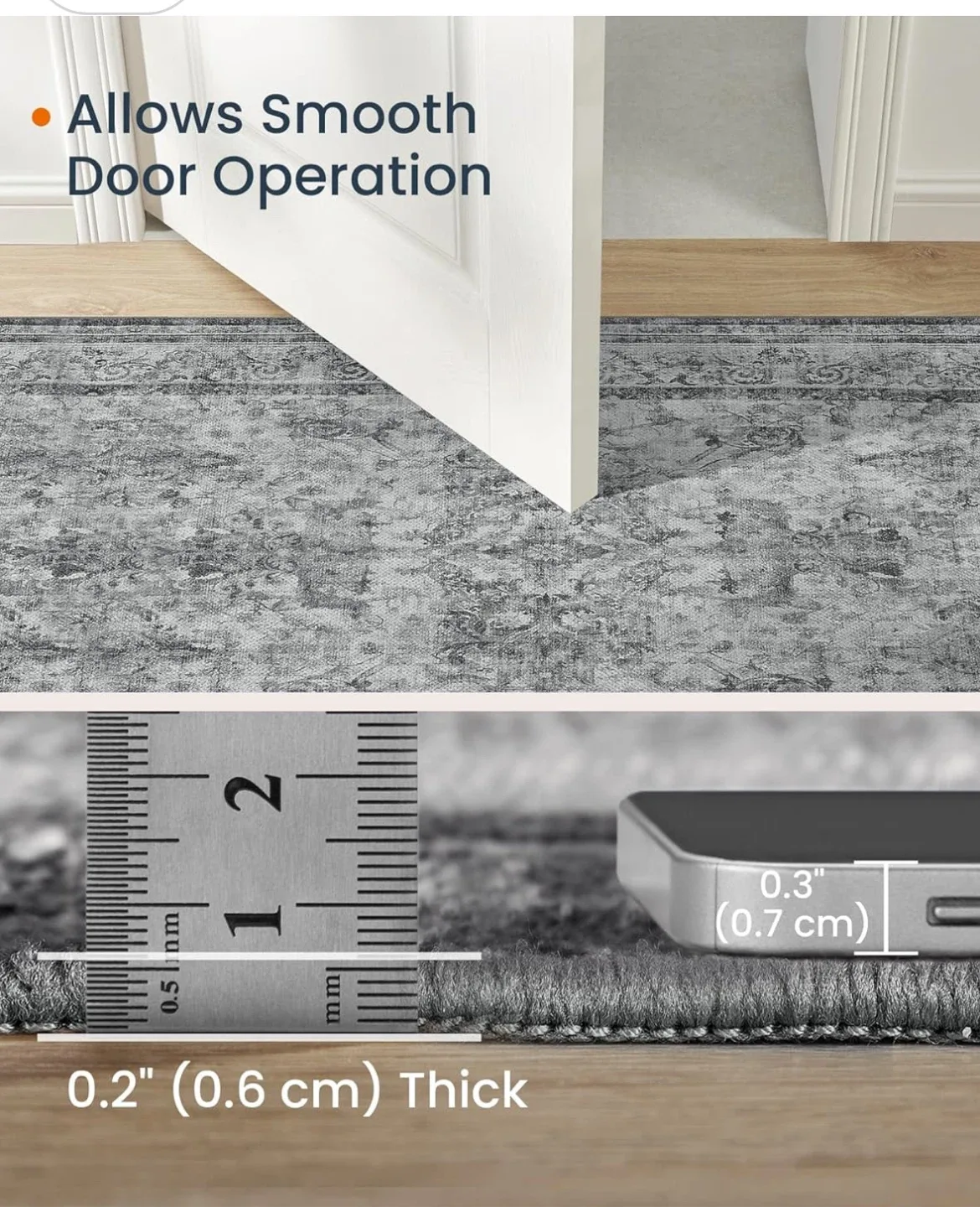 Grey Patterned Area Rug- 5*7 Ft image indicator(2)