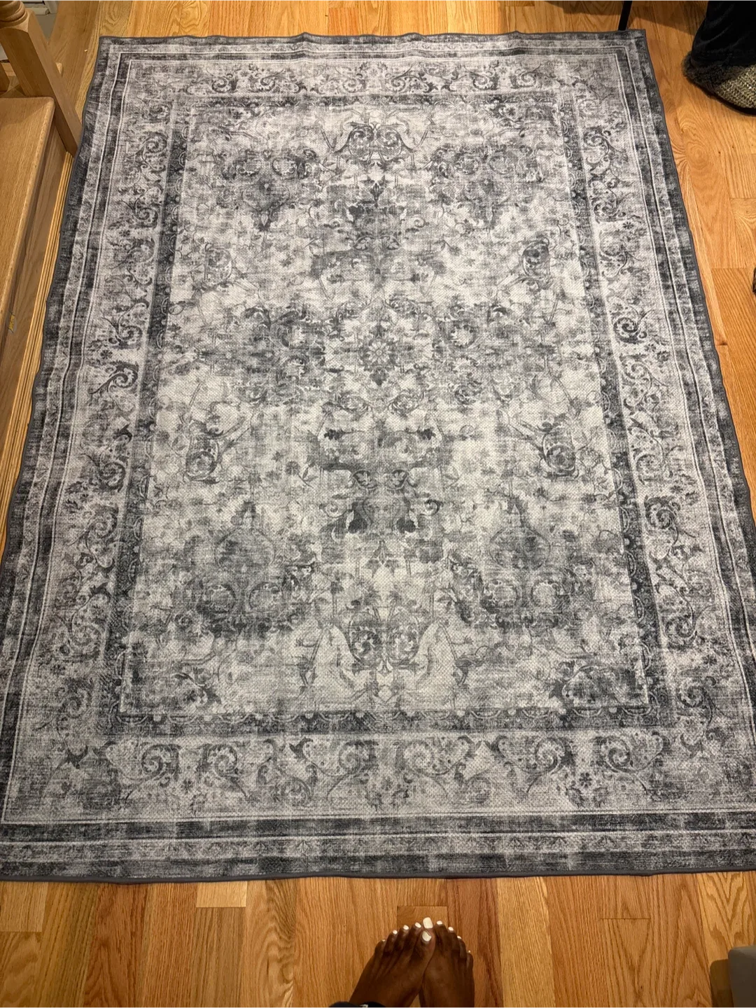 Grey Patterned Area Rug- 5*7 Ft image indicator(4)
