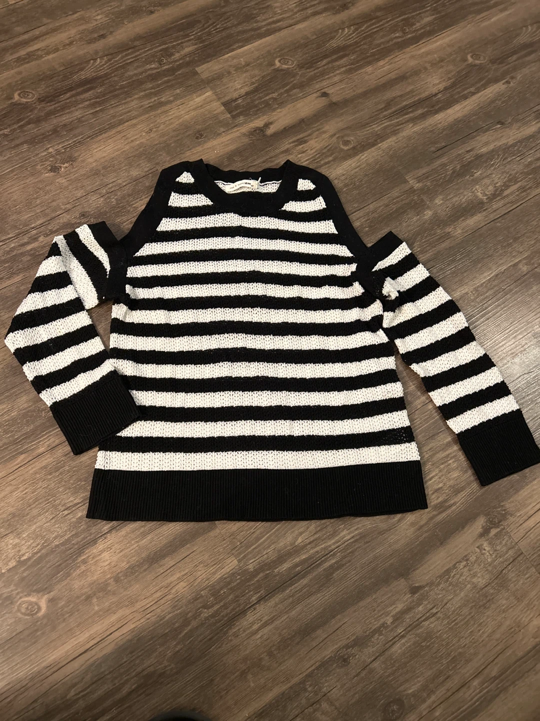 Rag & Bone Striped Cold Shoulder Sweater - Size S - photo 3