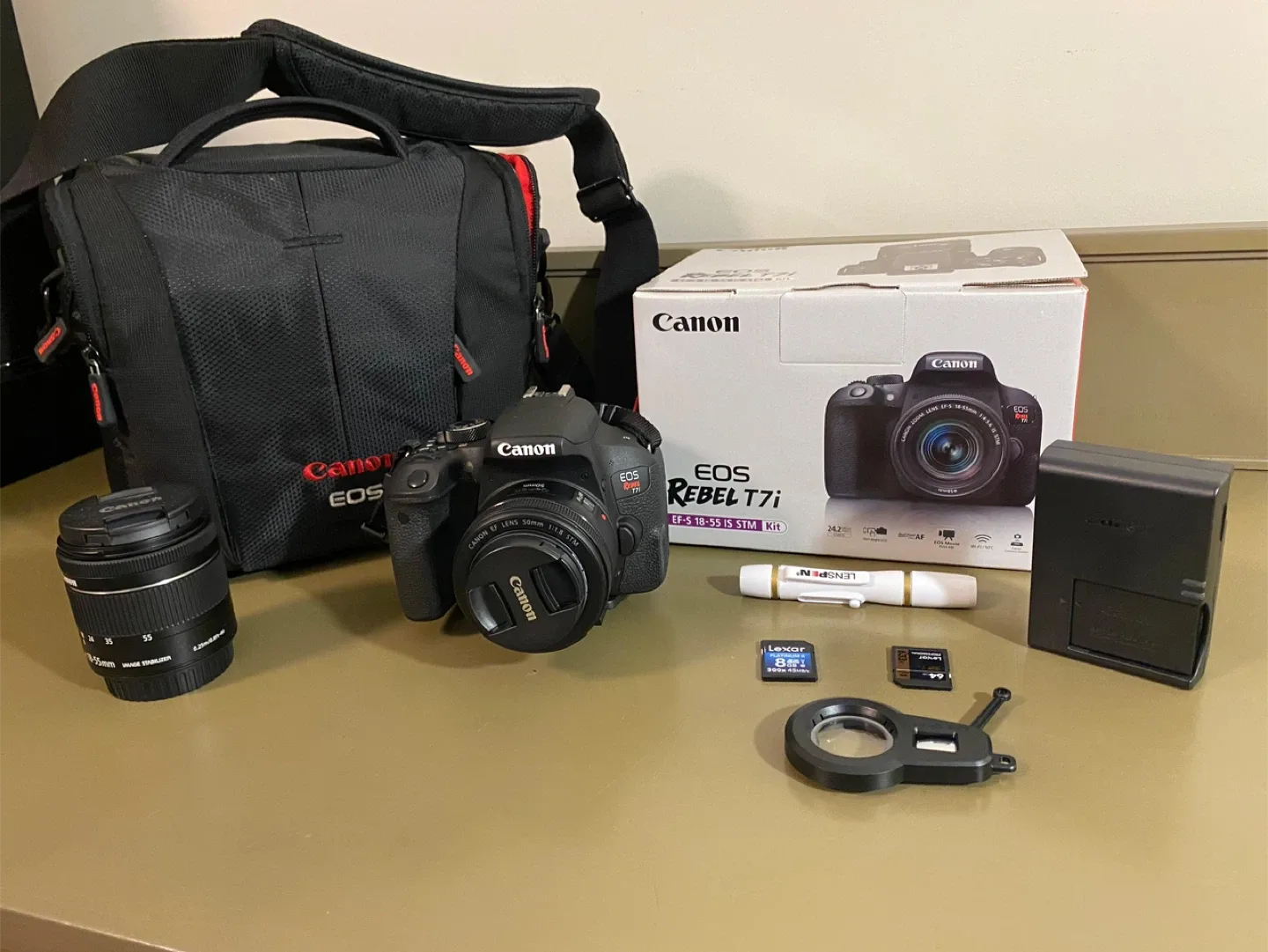 Canon EOS Rebel T7i DSLR Camera with EF-S 18-55mm Lens Kit image indicator(3)