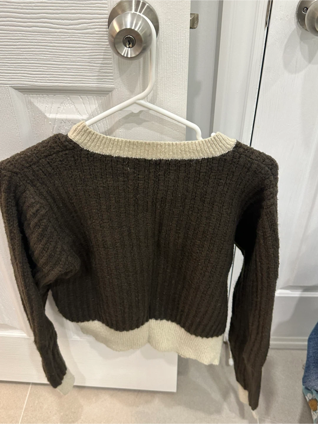 Miss Studio Cardigan - Brown & Cream - photo 2