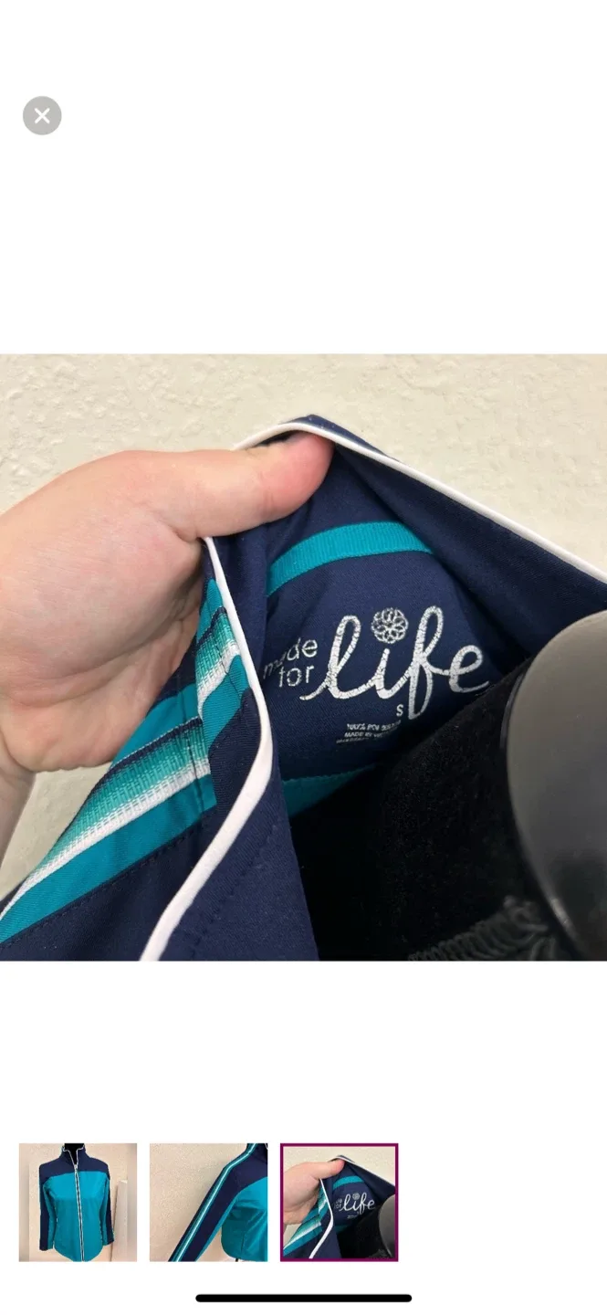 Made for Life Teal & Navy Jacket - Size S image indicator(3)