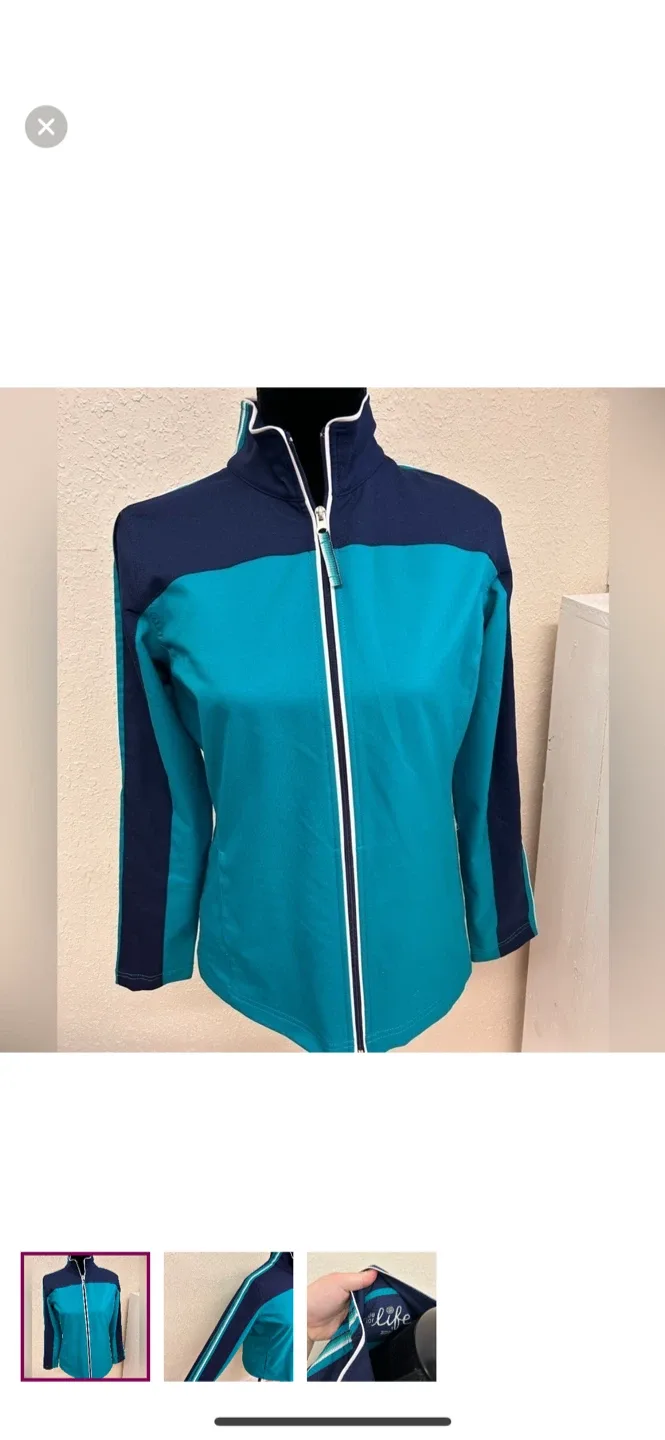 Made for Life Teal & Navy Jacket - Size S thumbnail