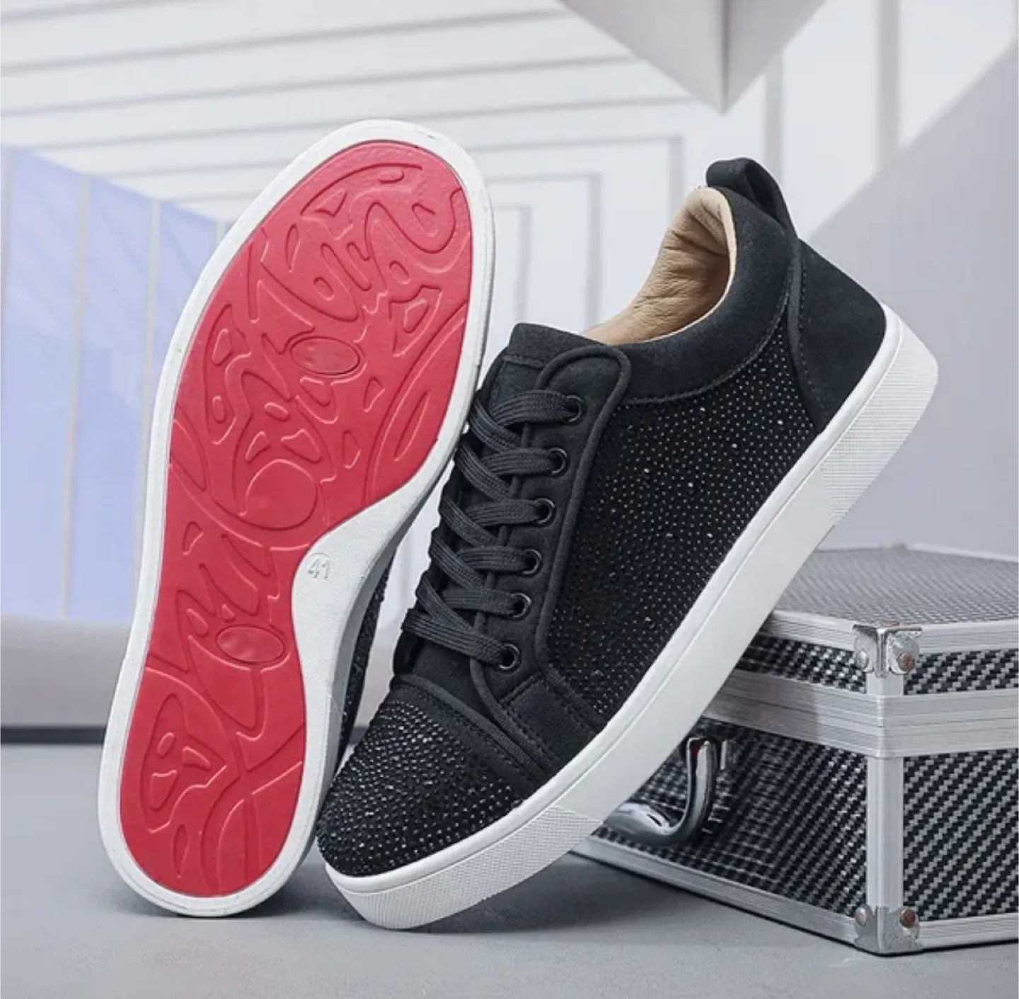 Black Red-Bottom Sneakers thumbnail