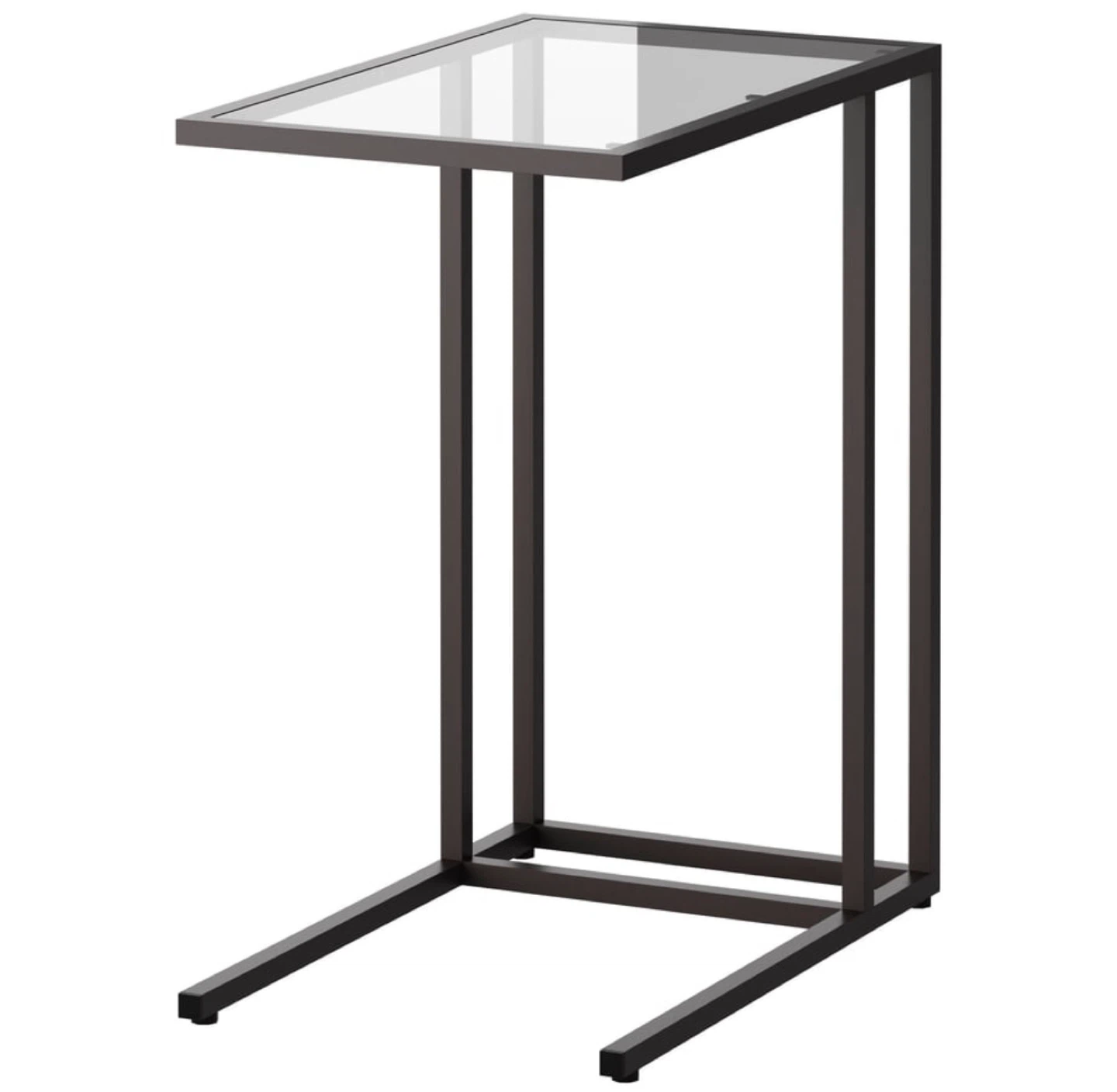 Black Metal & Glass C Table
