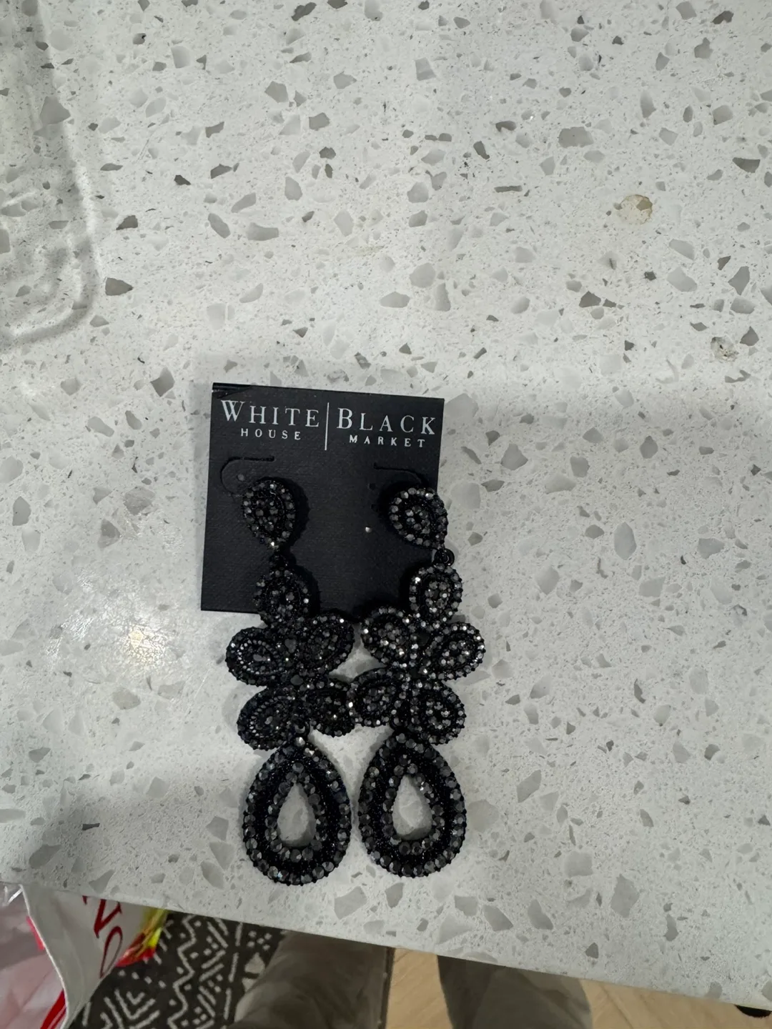 White House Black  Beaded Earrings thumbnail