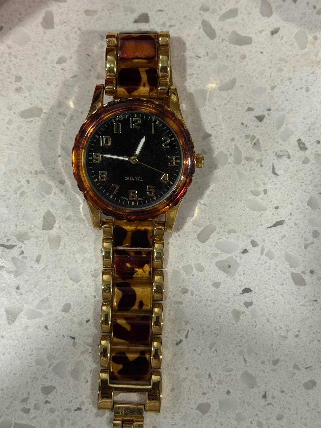 Quartz Women's Watch - Gold & Tortoise thumbnail