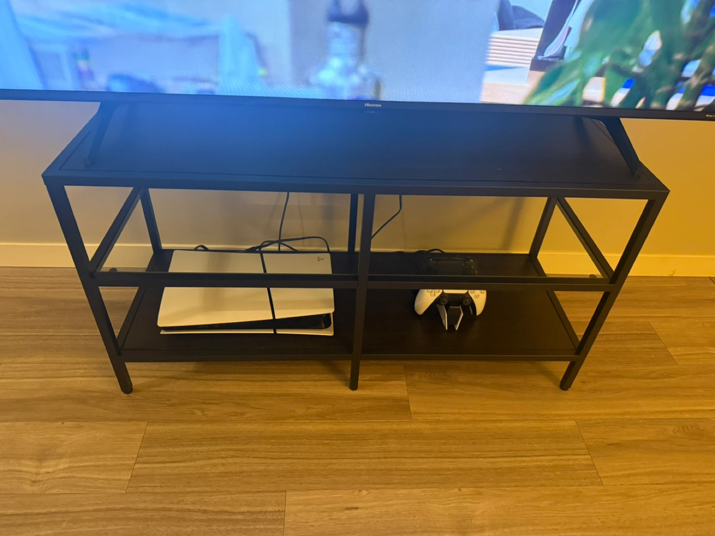 TV stand, black metal - photo 3