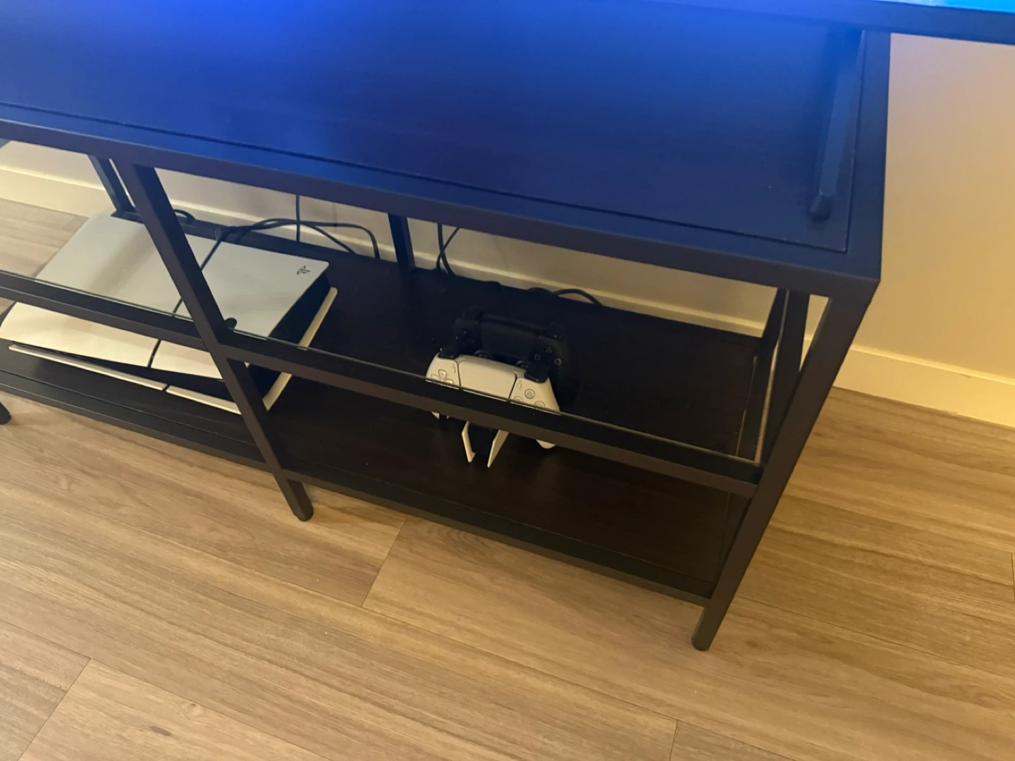 TV stand, black metal - photo 2