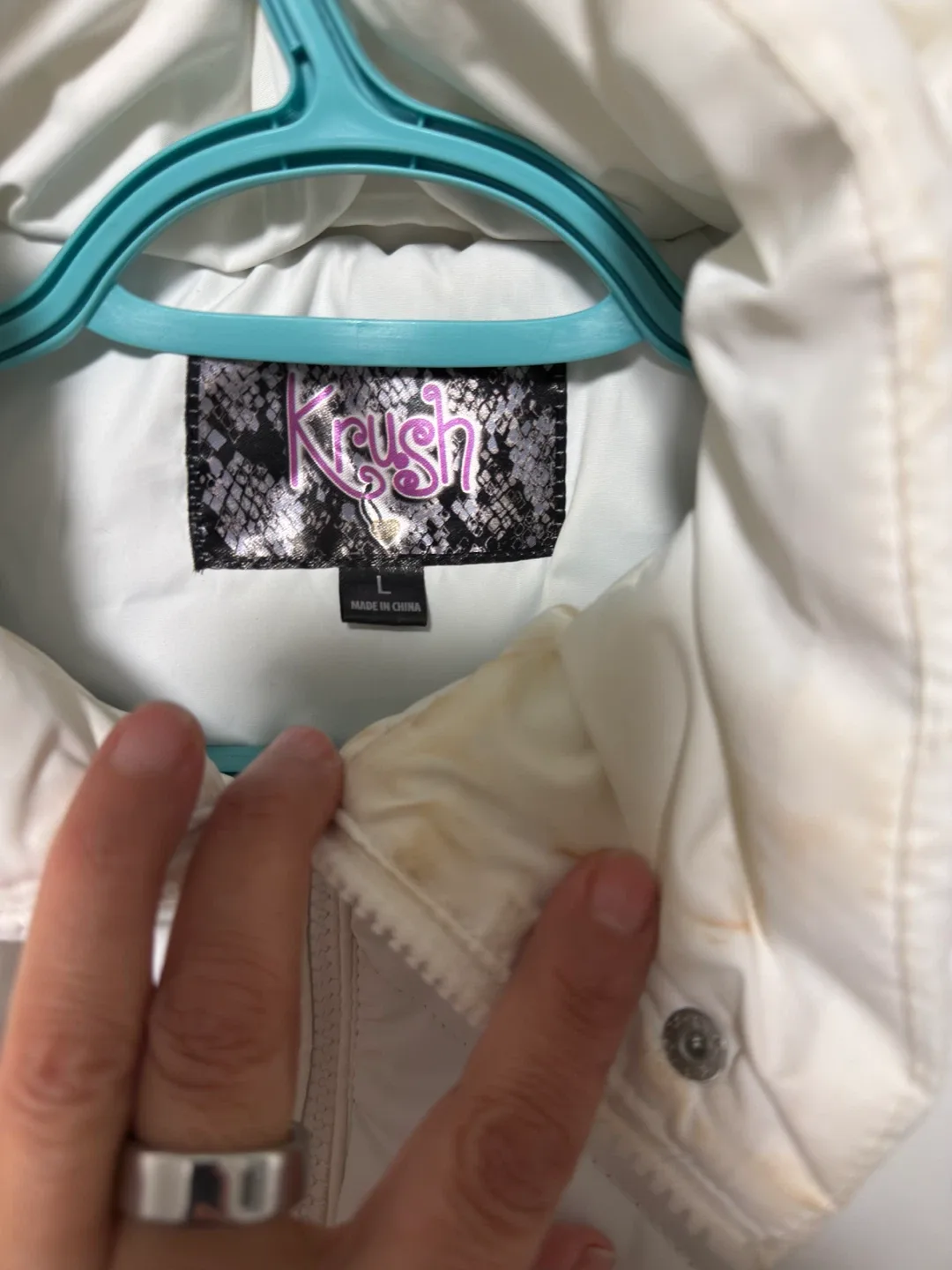 Krush White Winter Jacket - Size L (12-14y) image indicator(2)