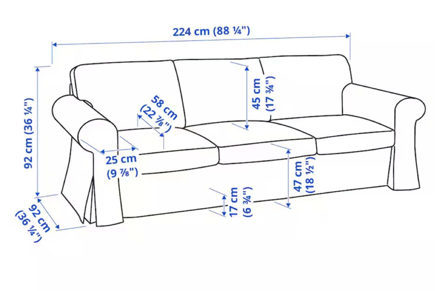 IKEA Uppland Sofa, Blekinge White - photo 2