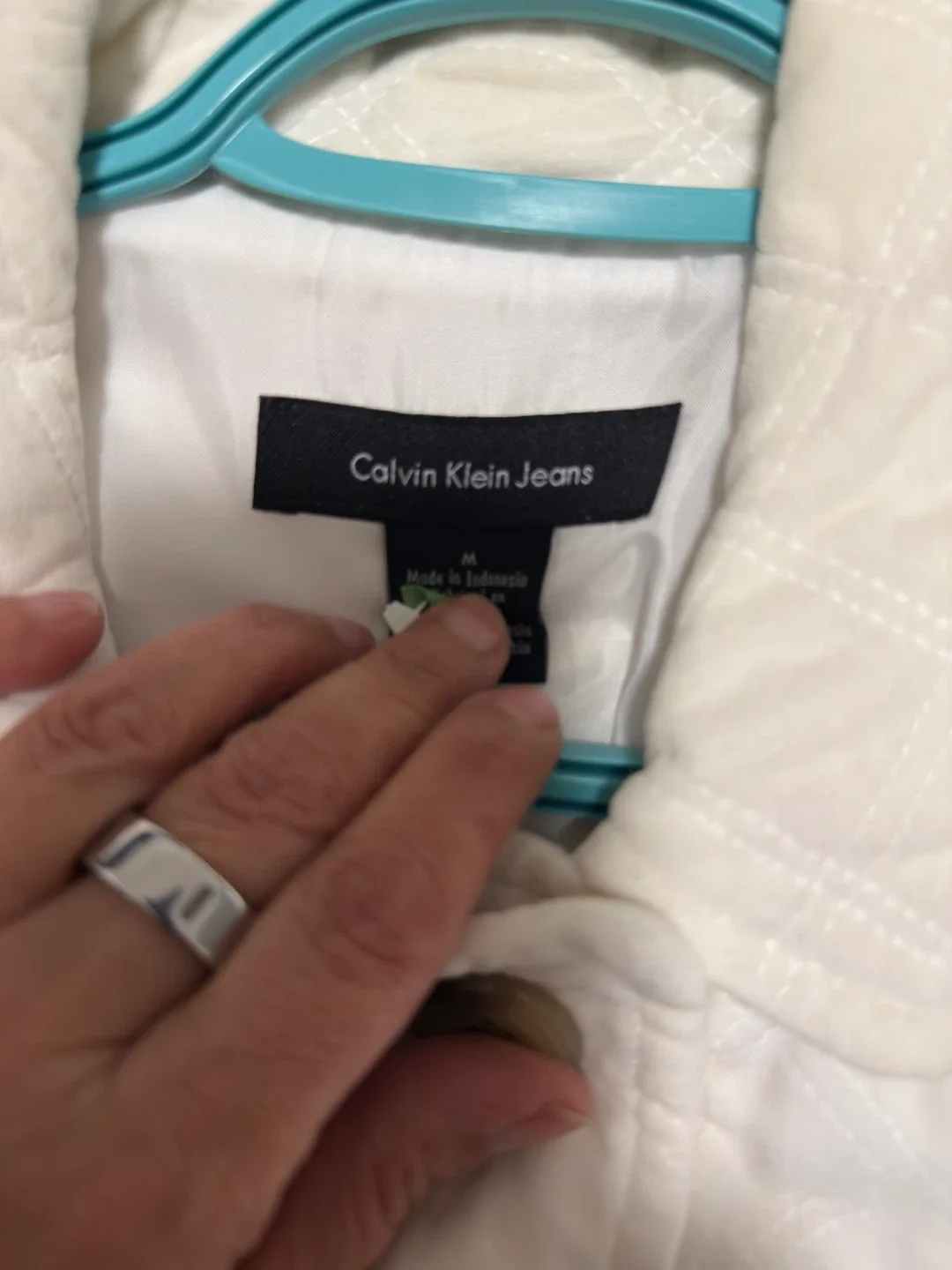 Calvin Klein Jeans White Jacket - Size M image indicator(2)