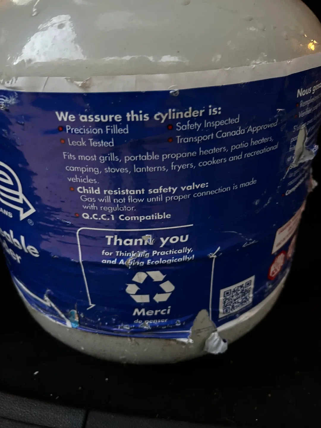 $6 Exchangeable refill refillable  Empty Propane Tank PNE 8 bbq image indicator(2)