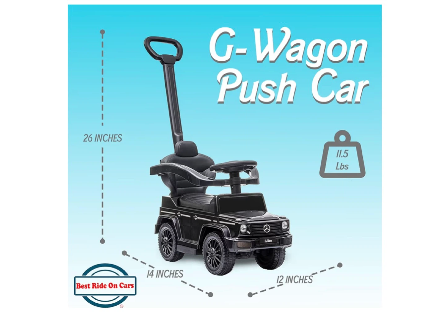 Mercedes G-Wagon Push Car 3-in-1 Ride On - Ages 1-3 - photo 2