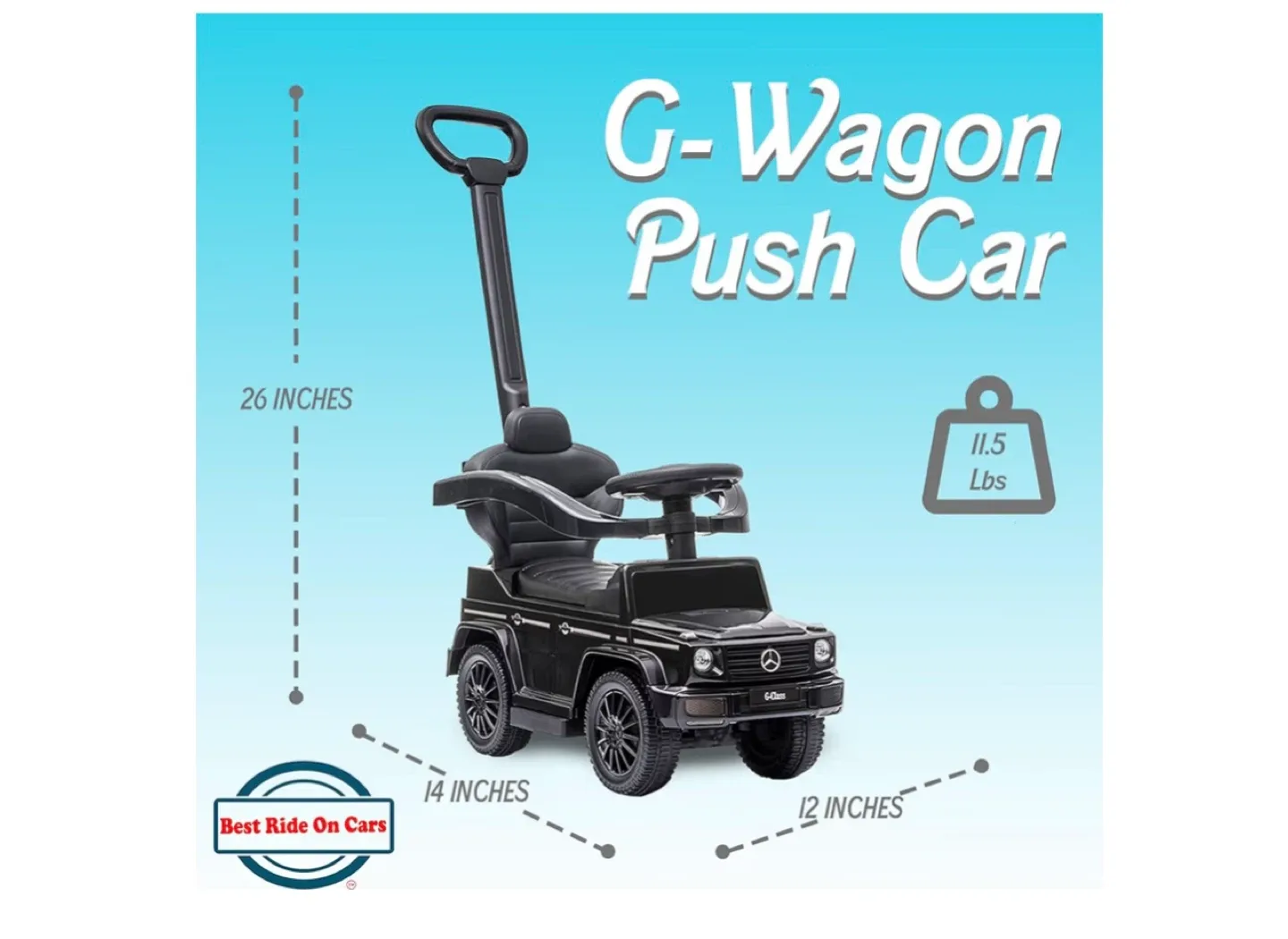 Mercedes G-Wagon Push Car 3-in-1 Ride On - Ages 1-3 image indicator(2)