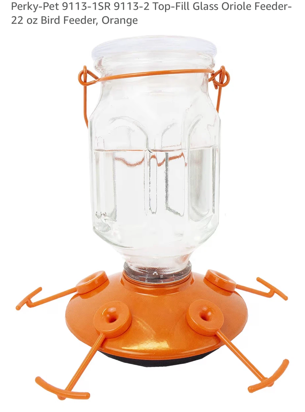 Perky-Pet Top-Fill Glass Oriole Feeder - 22 oz - photo 2