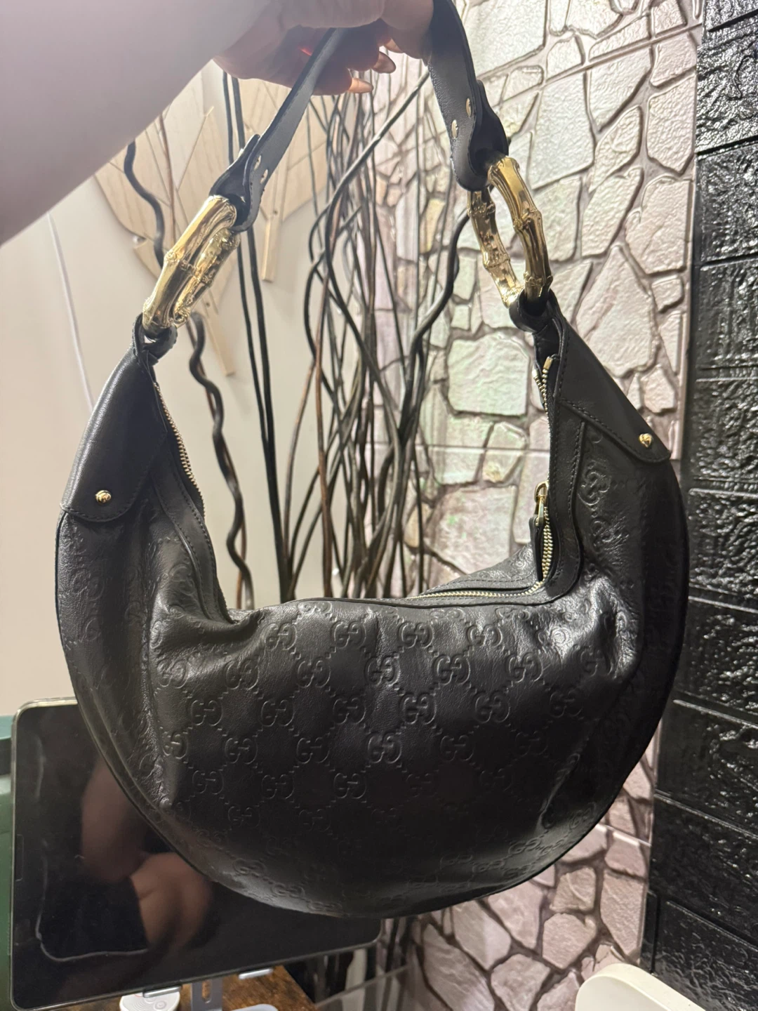 Gucci Hobo Bag, Black Leather - photo 2