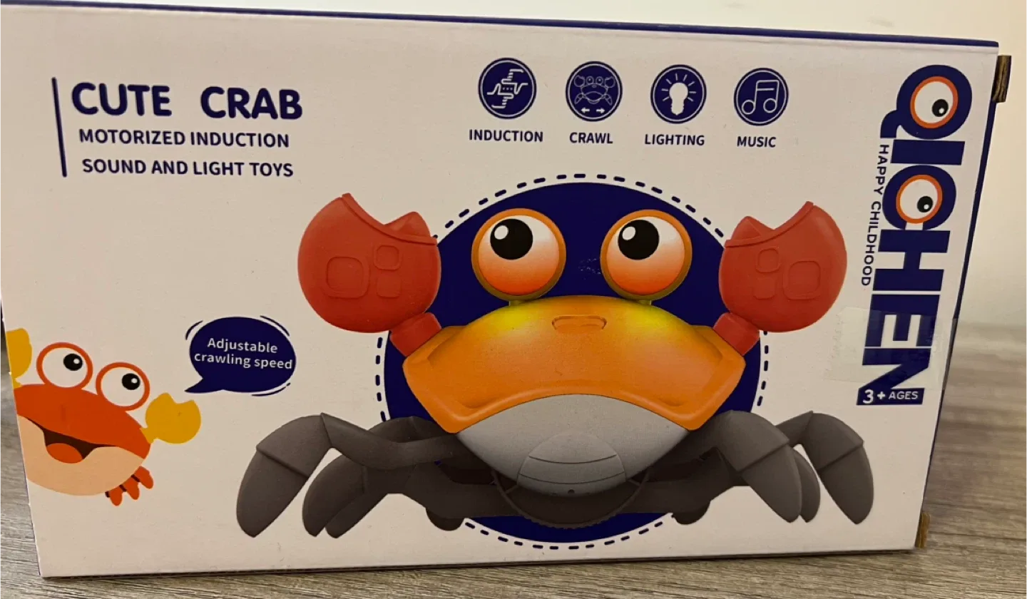 QICHEN Cute Crab Motorized Induction Toy - New in Box! image indicator(2)