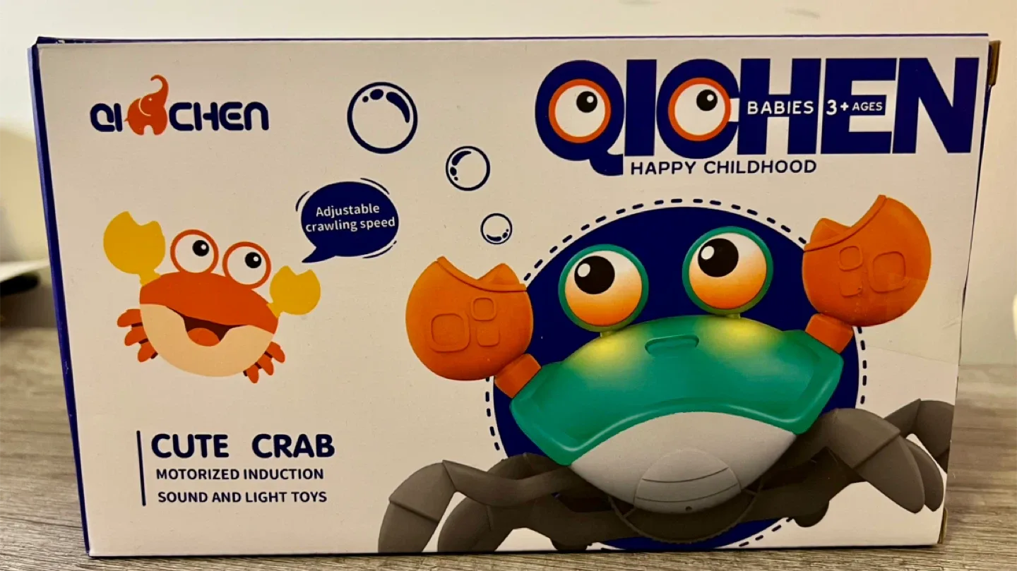 QICHEN Cute Crab Motorized Induction Toy - New in Box! image indicator(5)