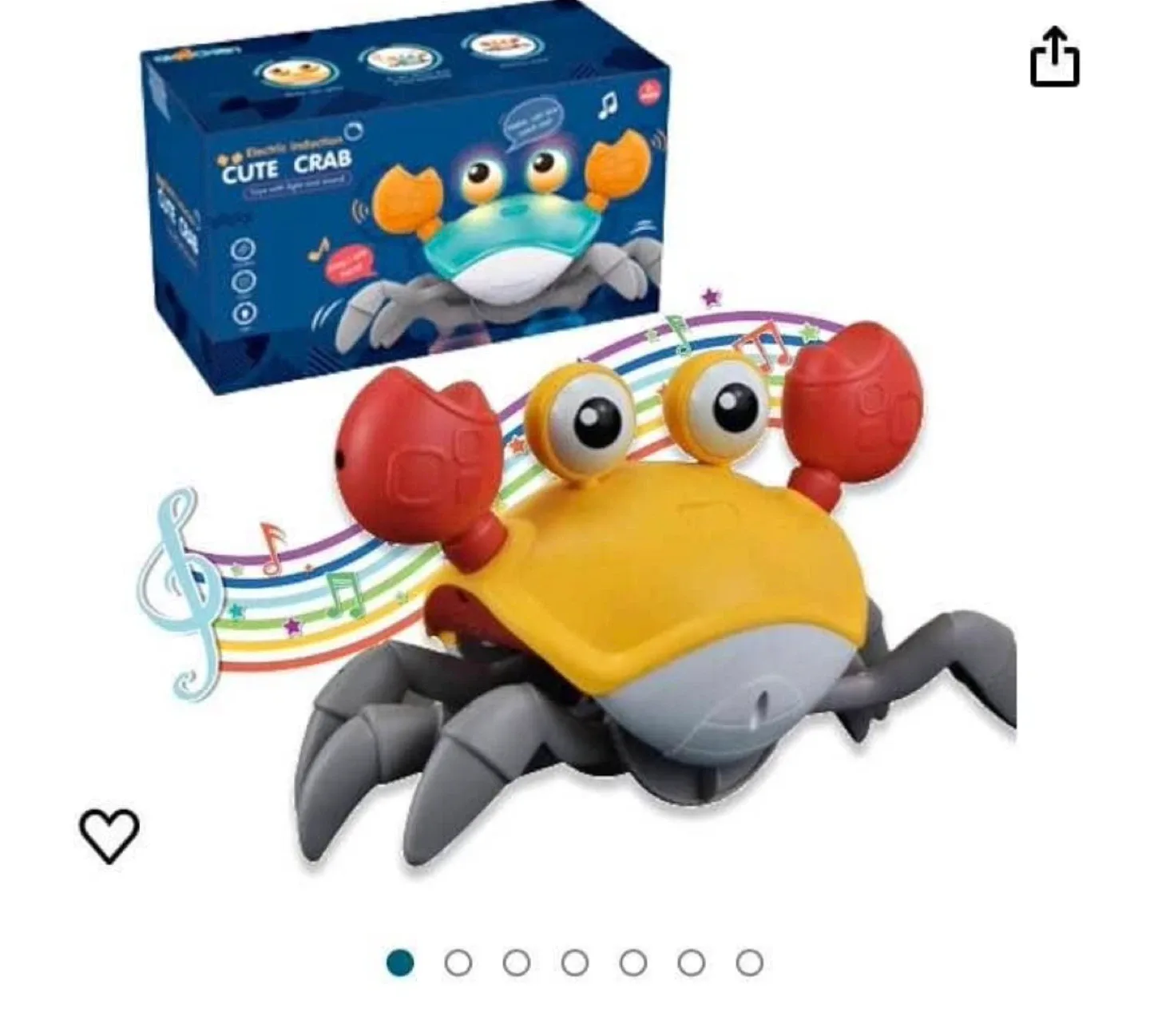QICHEN Cute Crab Motorized Induction Toy - New in Box! thumbnail