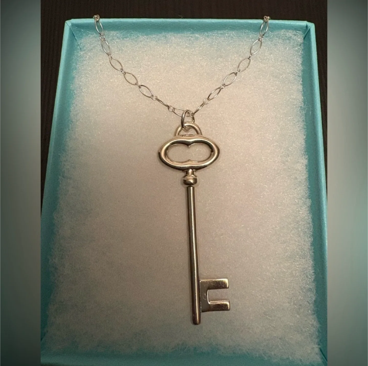 Tiffany & Co. Silver Key Pendant Necklace image indicator(2)